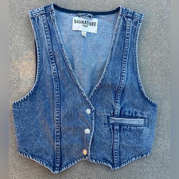 Signature8 Jackets & Blazers - Signature Eight Denim Vest Women Size Small